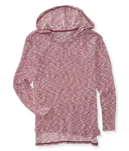 Aeropostale Womens Marled Knit Hooded Sweater