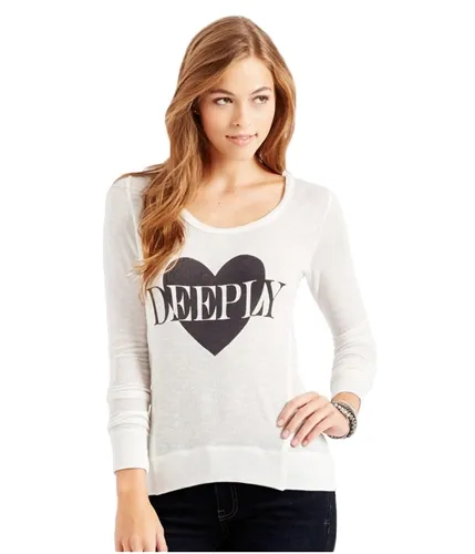 Aeropostale Womens Sheer Deeply Pullover Sweater