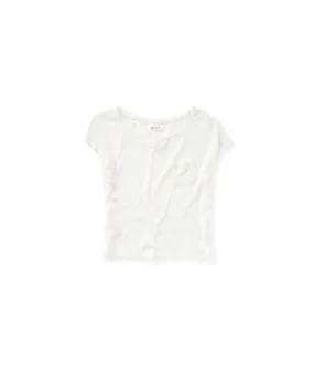 Aeropostale Womens Sweater Front Embellished T-Shirt