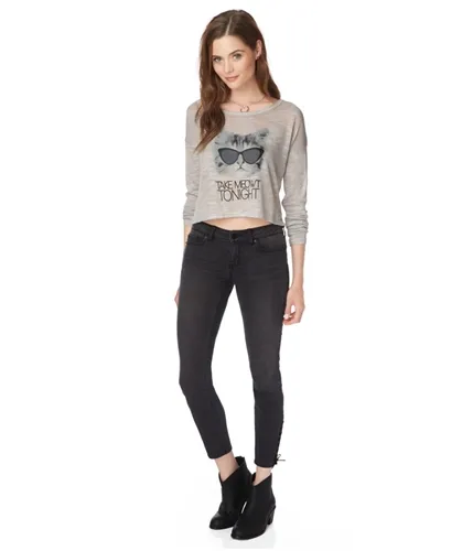 Aeropostale Womens Take Meowt Knit Sweater