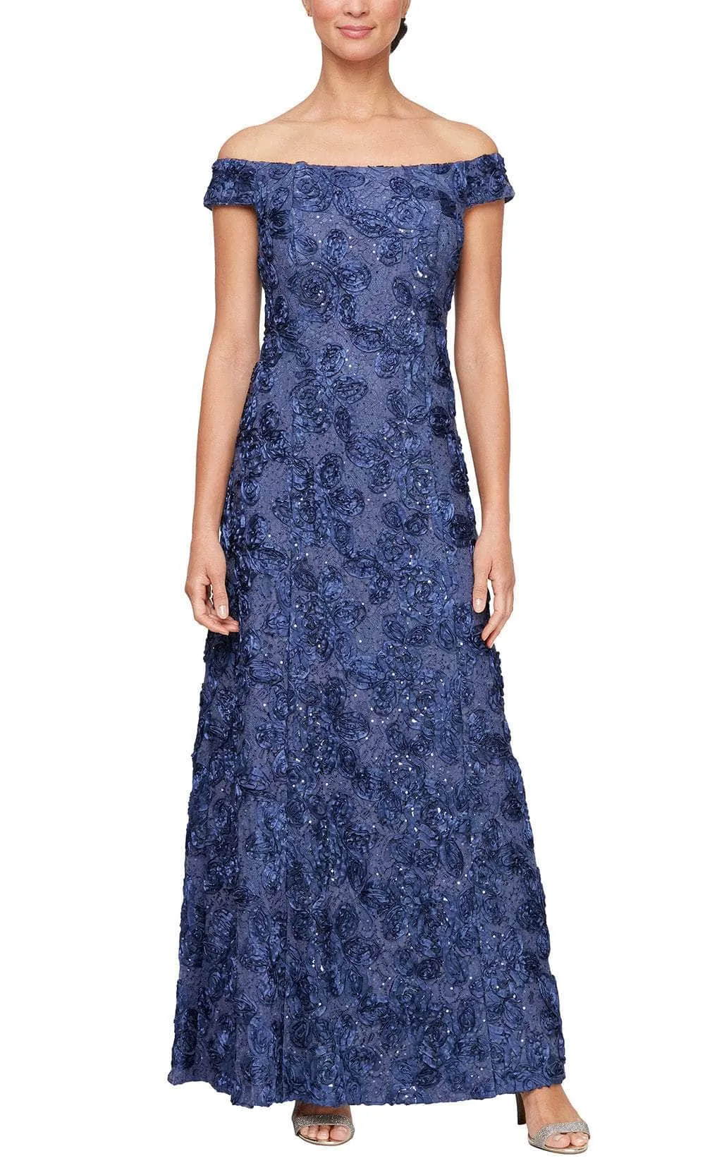 Alex Evenings 81122590 - Floral Appliqued Formal Dress