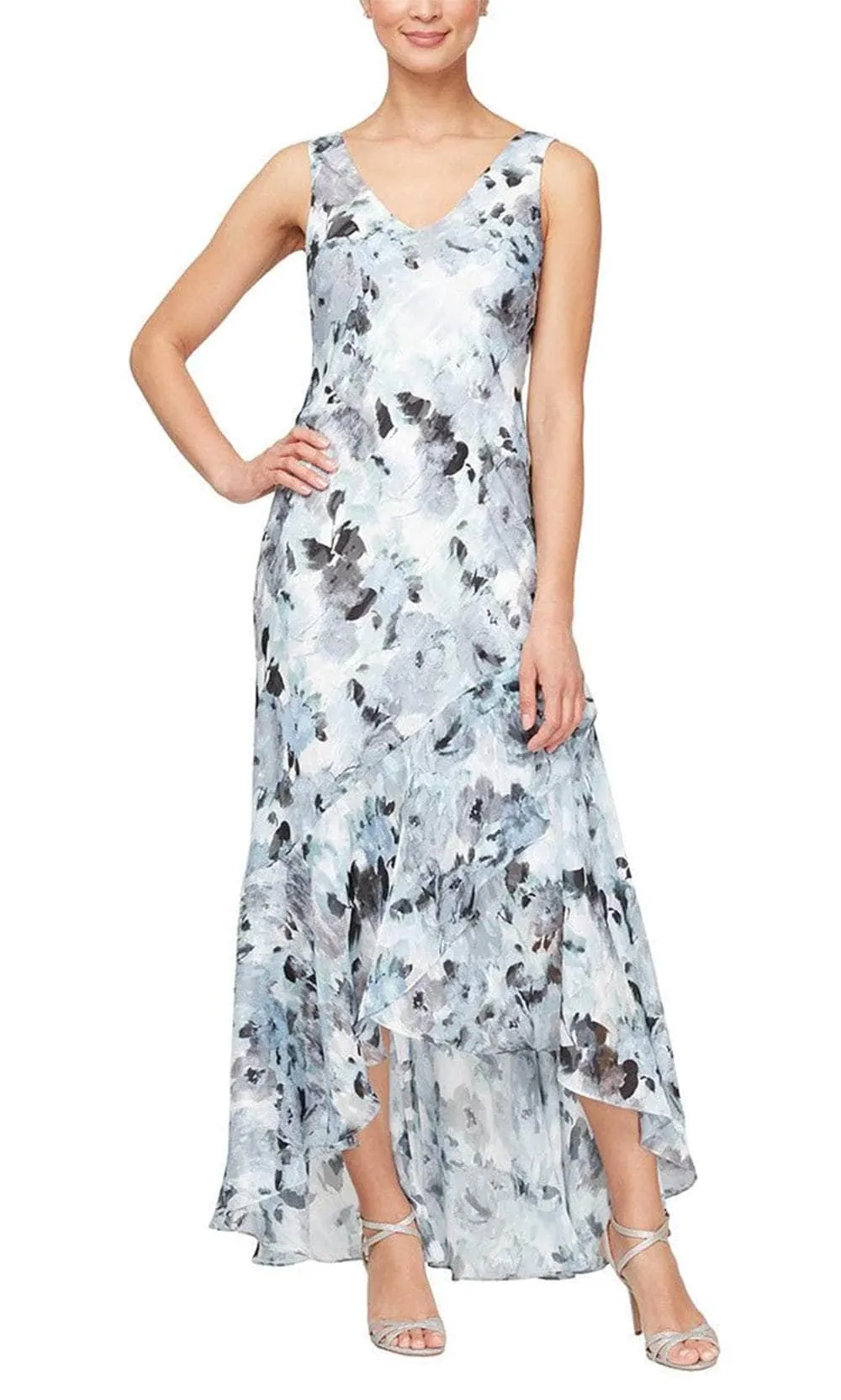 Alex Evenings 8175936 - High Low Floral Evening Dress