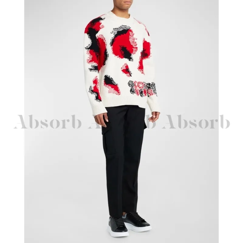 alexander mcqueen  |Crew Neck Wool Street Style Long Sleeves Cotton Oversized