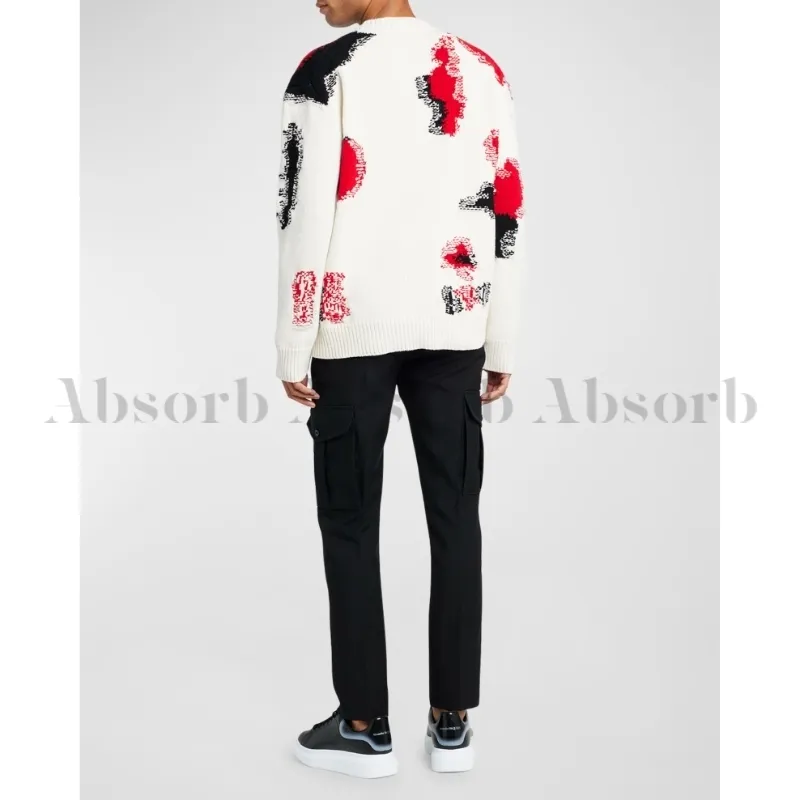 alexander mcqueen  |Crew Neck Wool Street Style Long Sleeves Cotton Oversized