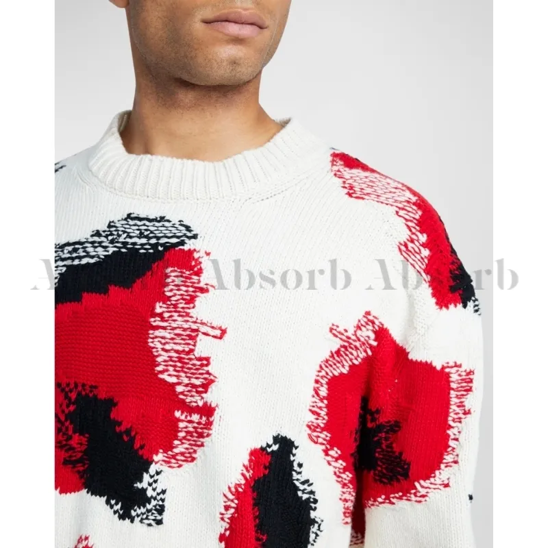 alexander mcqueen  |Crew Neck Wool Street Style Long Sleeves Cotton Oversized