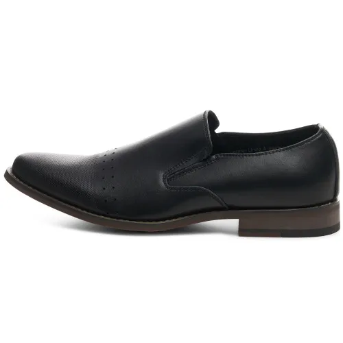 Alpine Swiss Double Diamond Mens Leather Slip-On Loafers Dress Shoes