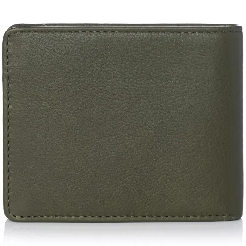 Alpine Swiss RFID Mathias Mens Wallet Deluxe Capacity Passcase Bifold With Divided Bill Section