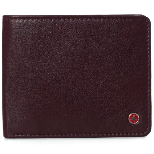 Alpine Swiss RFID Mathias Mens Wallet Deluxe Capacity Passcase Bifold With Divided Bill Section