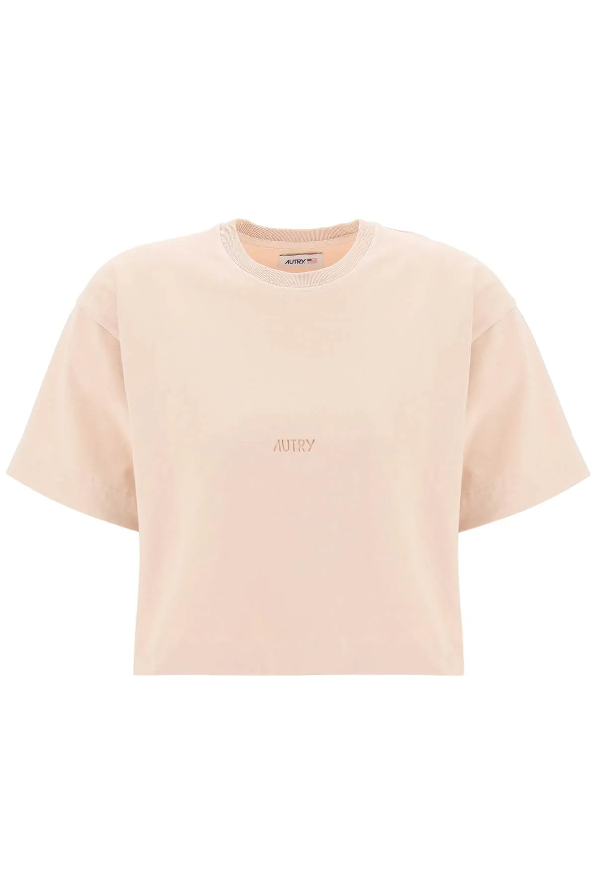 Autry boxy t-shirt with debossed logo TSPW581R PEONY ROSE