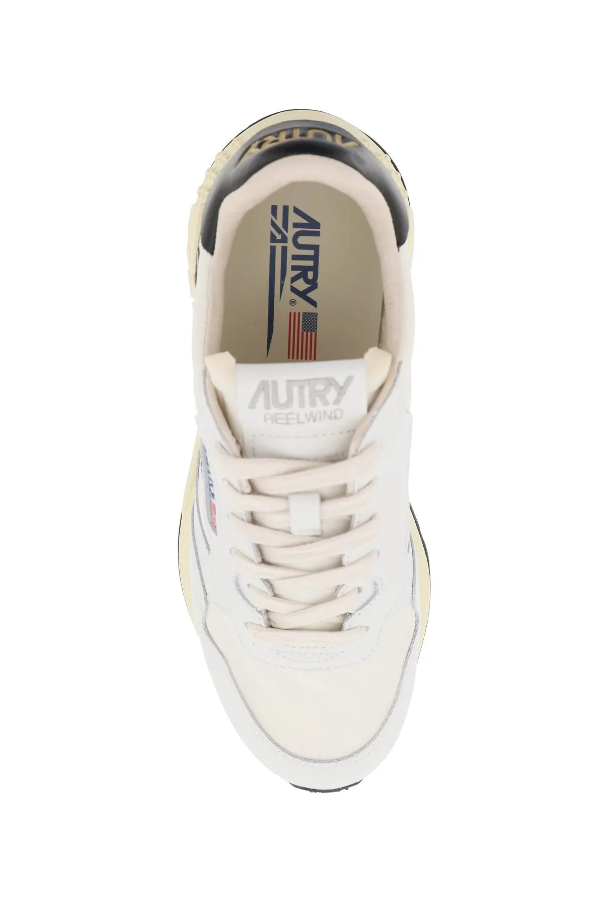 Autry Low Cut Nylon And Leather Reelwind Sneakers   White