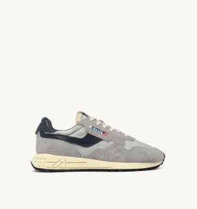 AUTRY NEW ARRIVALS MAN MAN  REELWIND LOW SNEAKERS IN GRAY AND SPACE NYLON AND SUEDE