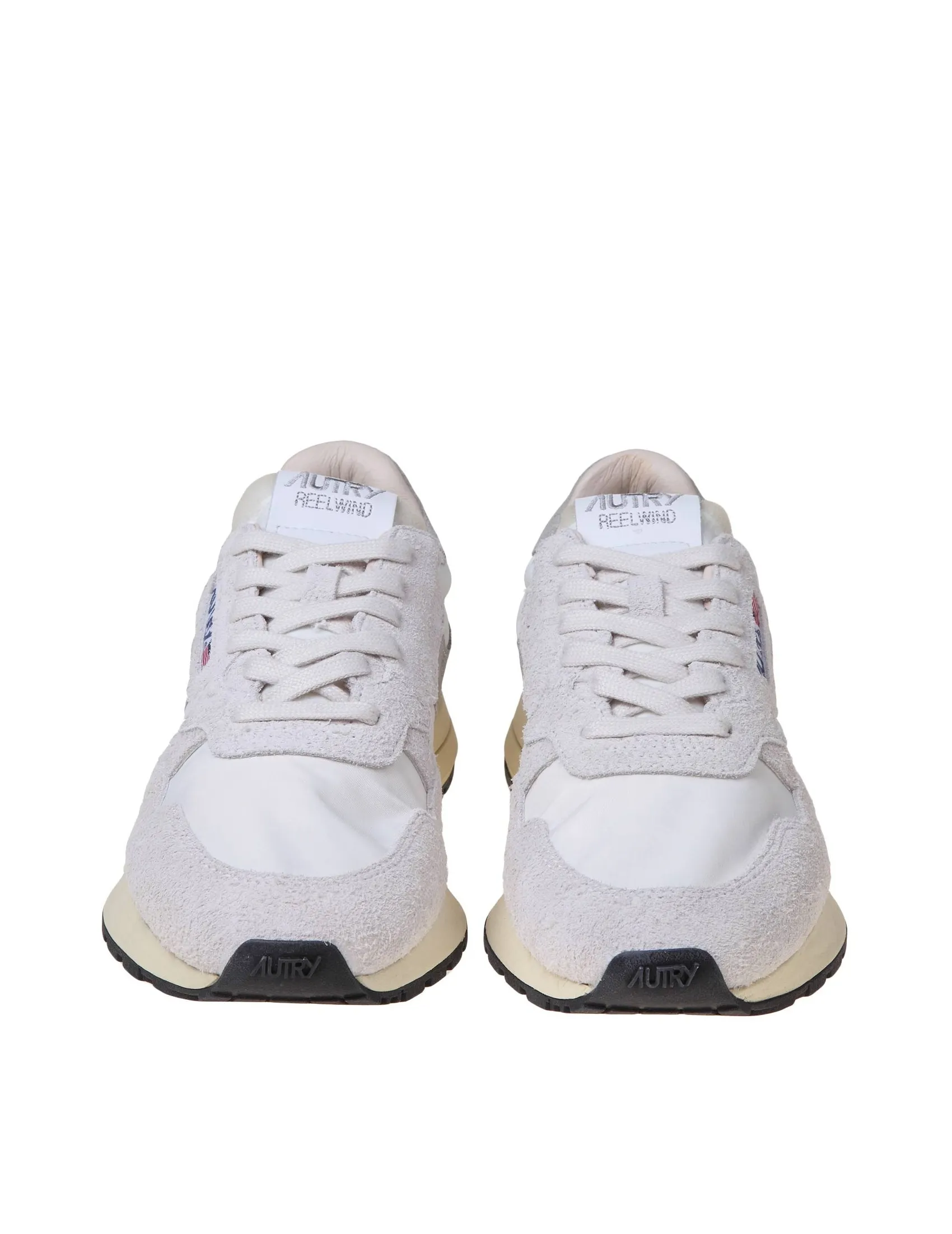 AUTRY REELWIND LOW SNEAKERS IN WHITE SUEDE AND NYLON