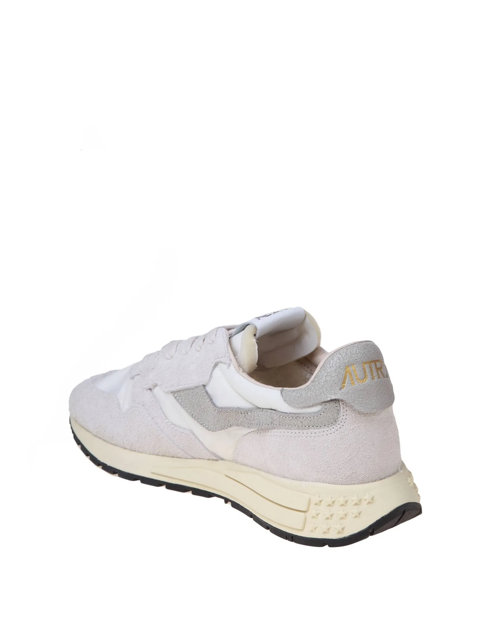 AUTRY REELWIND LOW SNEAKERS IN WHITE SUEDE AND NYLON