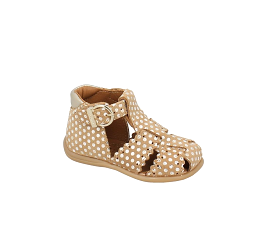 BELLAMY DANUBE Pois Camel Sandales Nu Pieds