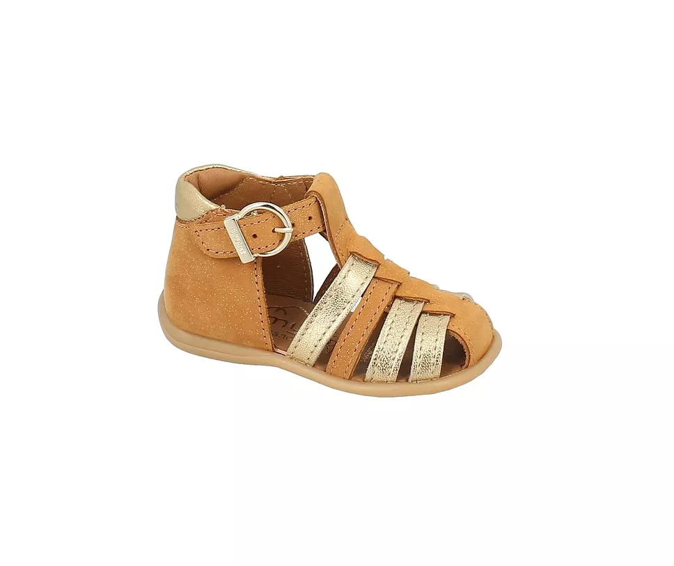 BELLAMY DAX Camel Doré Sandales Nu Pieds