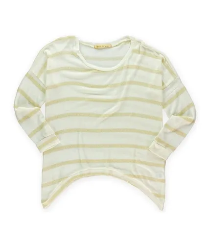 Big Star Womens Metallic Striped Pullover Sweater