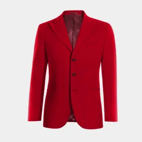  Blazer rojo intenso solapa en pico esencial de 3 botones