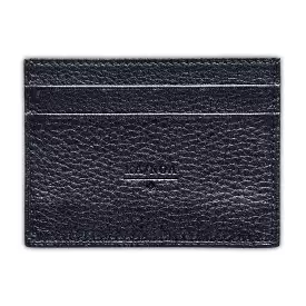 Cesar 100% deerskin leather credit card holder (dark blue)