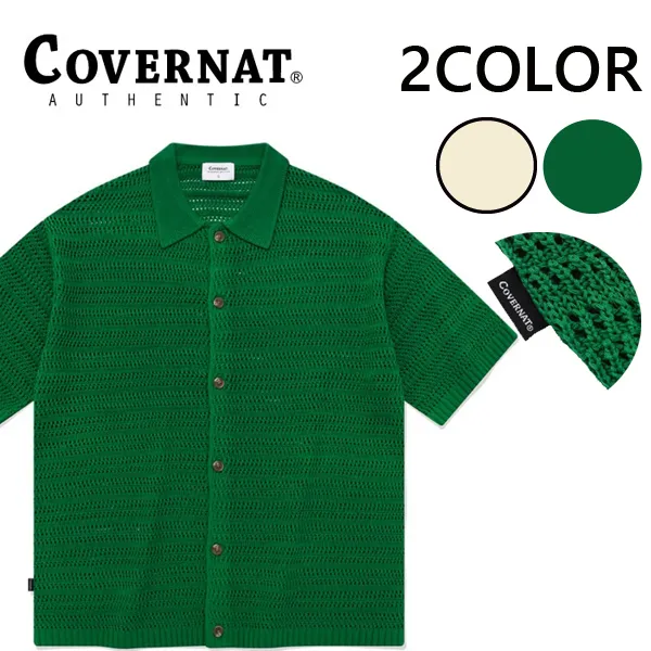 COVERNAT  |Unisex Street Style Plain Short Sleeves Logo Sweaters