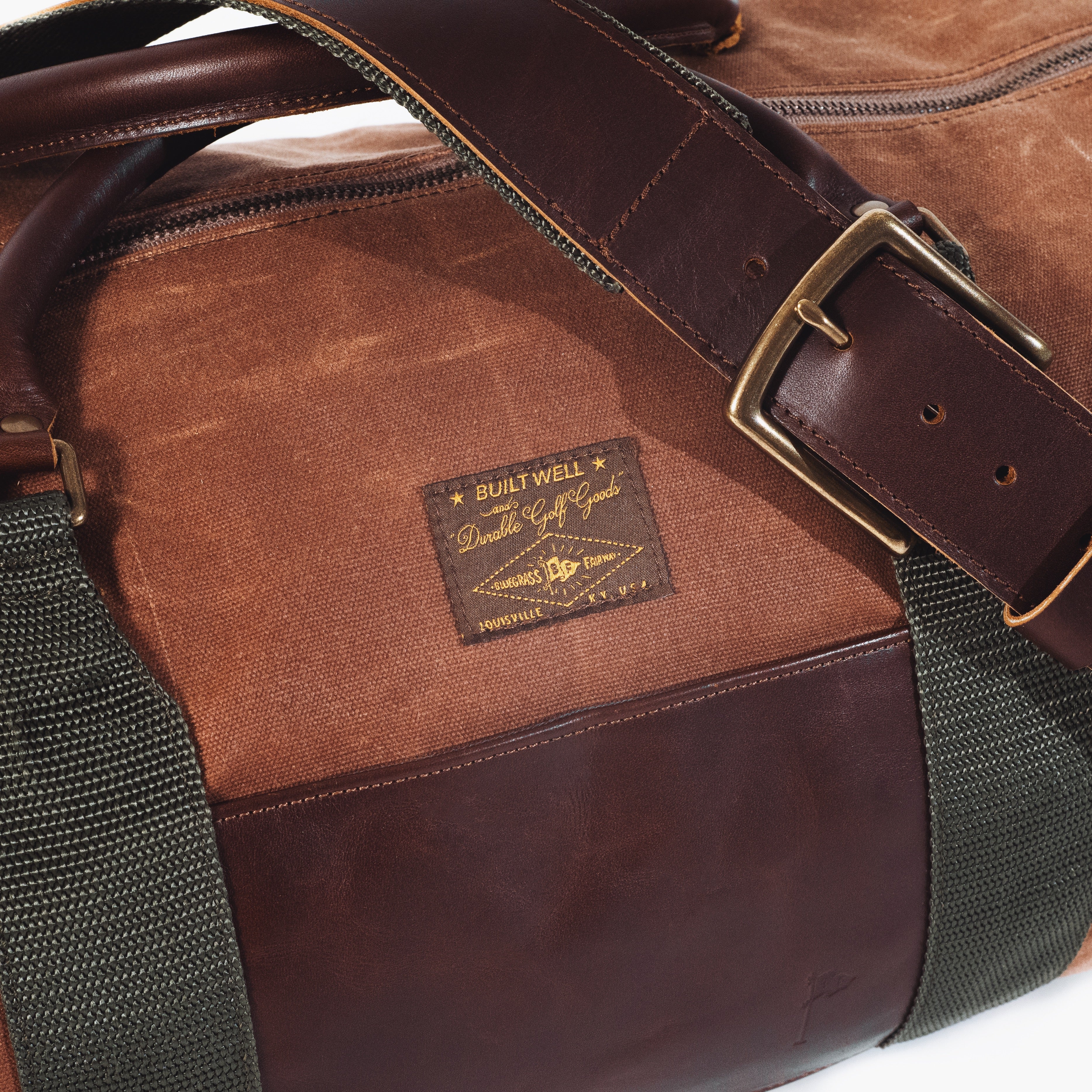 Daily Duffel Bag // Brown Waxed Canvas and Harris Tweed