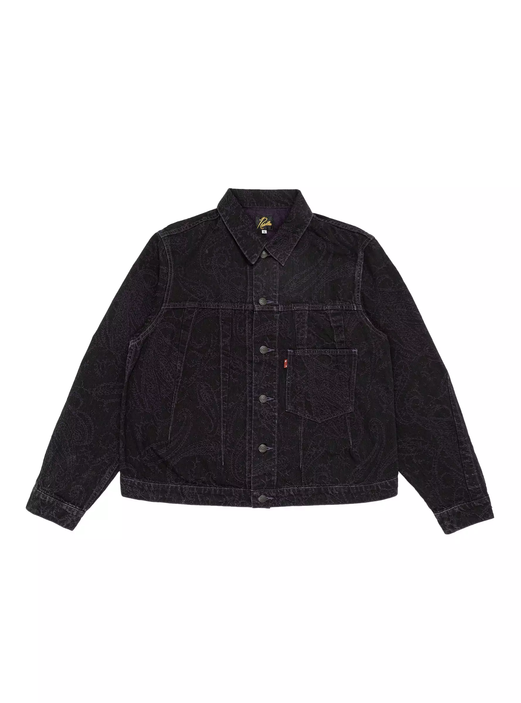 Darts 10oz Paisley Denim Jacket Black