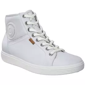 Ecco Womens Trainers Soft 7 430023 Mid-top Sneakers Casual Leather - UK 8-8.5