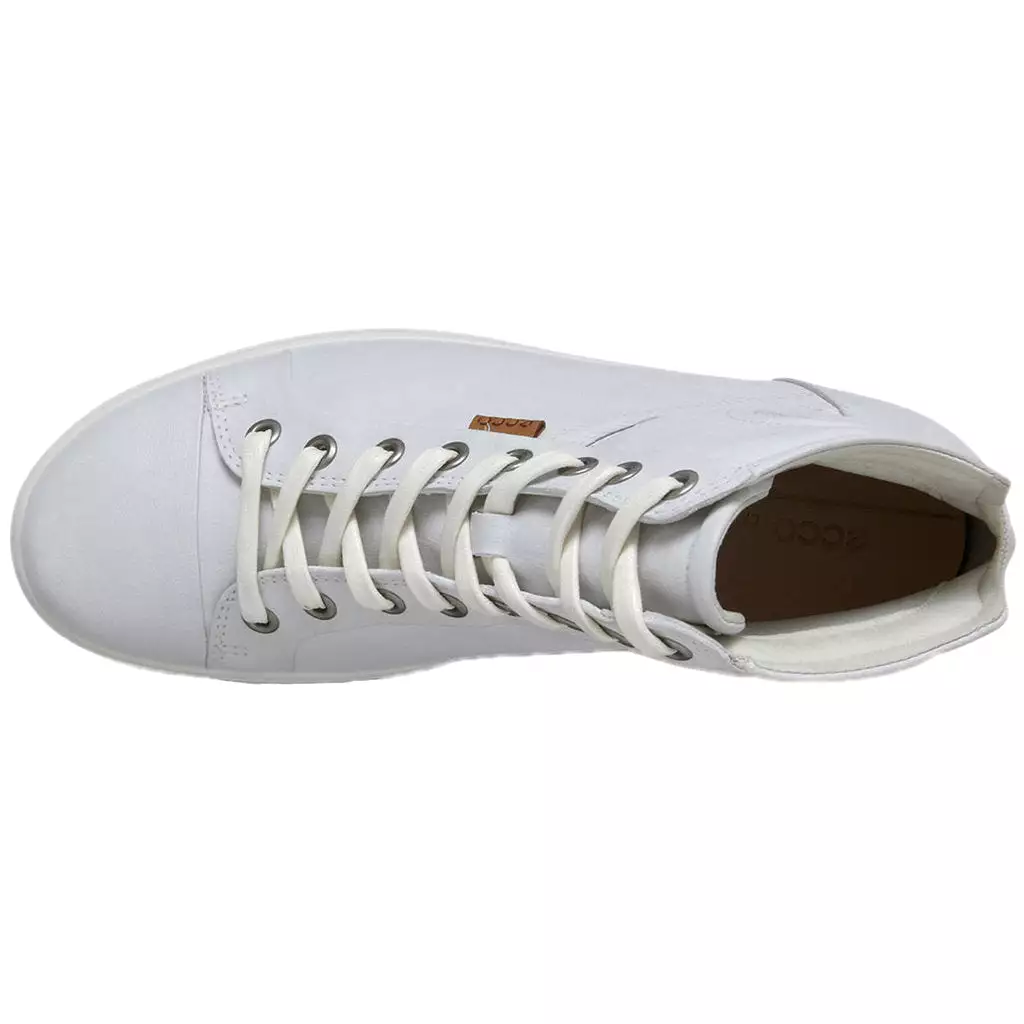 Ecco Womens Trainers Soft 7 430023 Mid-top Sneakers Casual Leather - UK 8-8.5