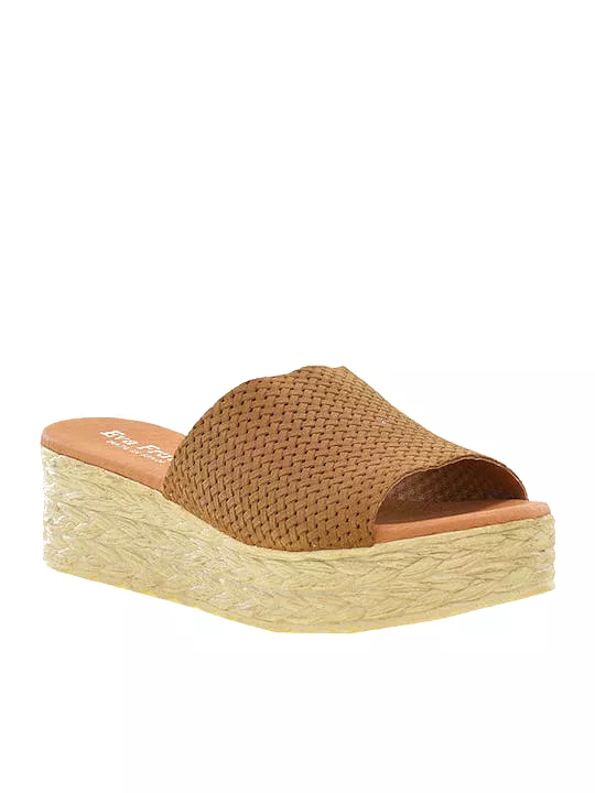 EVA FRUTOS 767 Camel Sandales Nu pieds