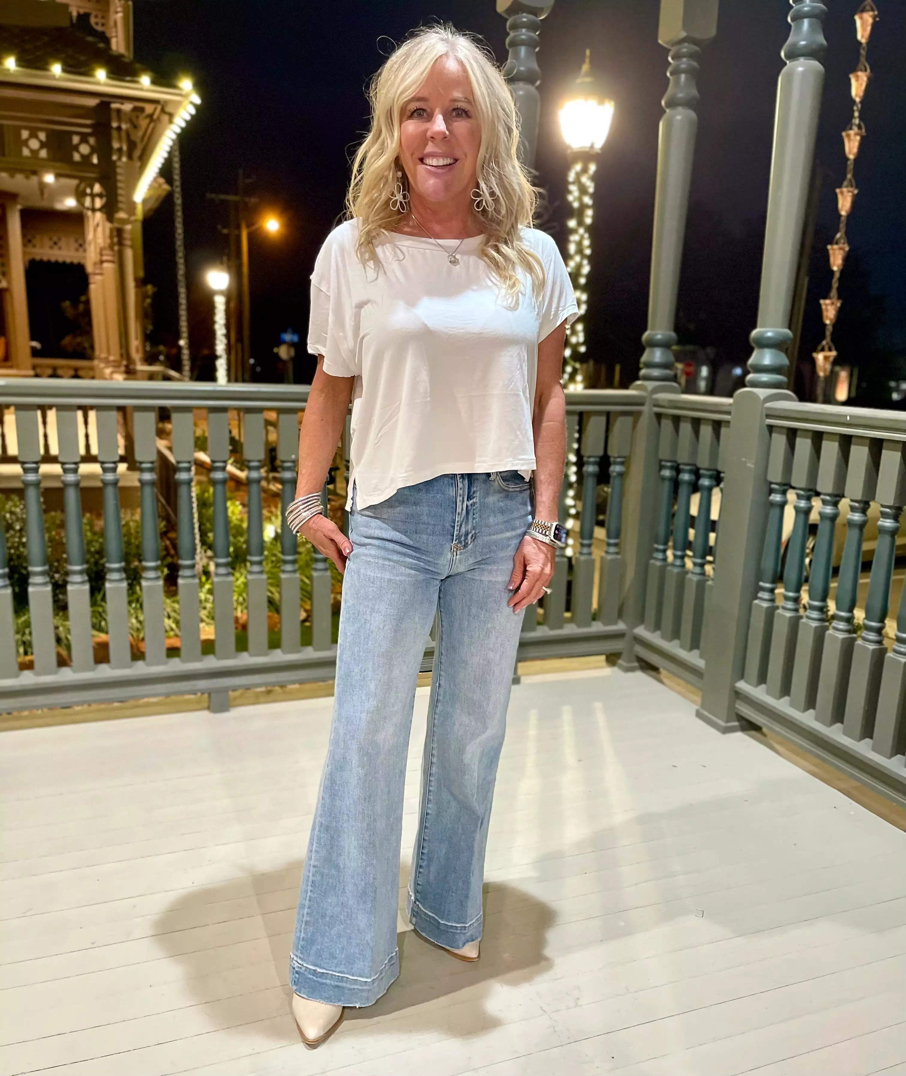 Fiona Wide Leg Jean in Montilla