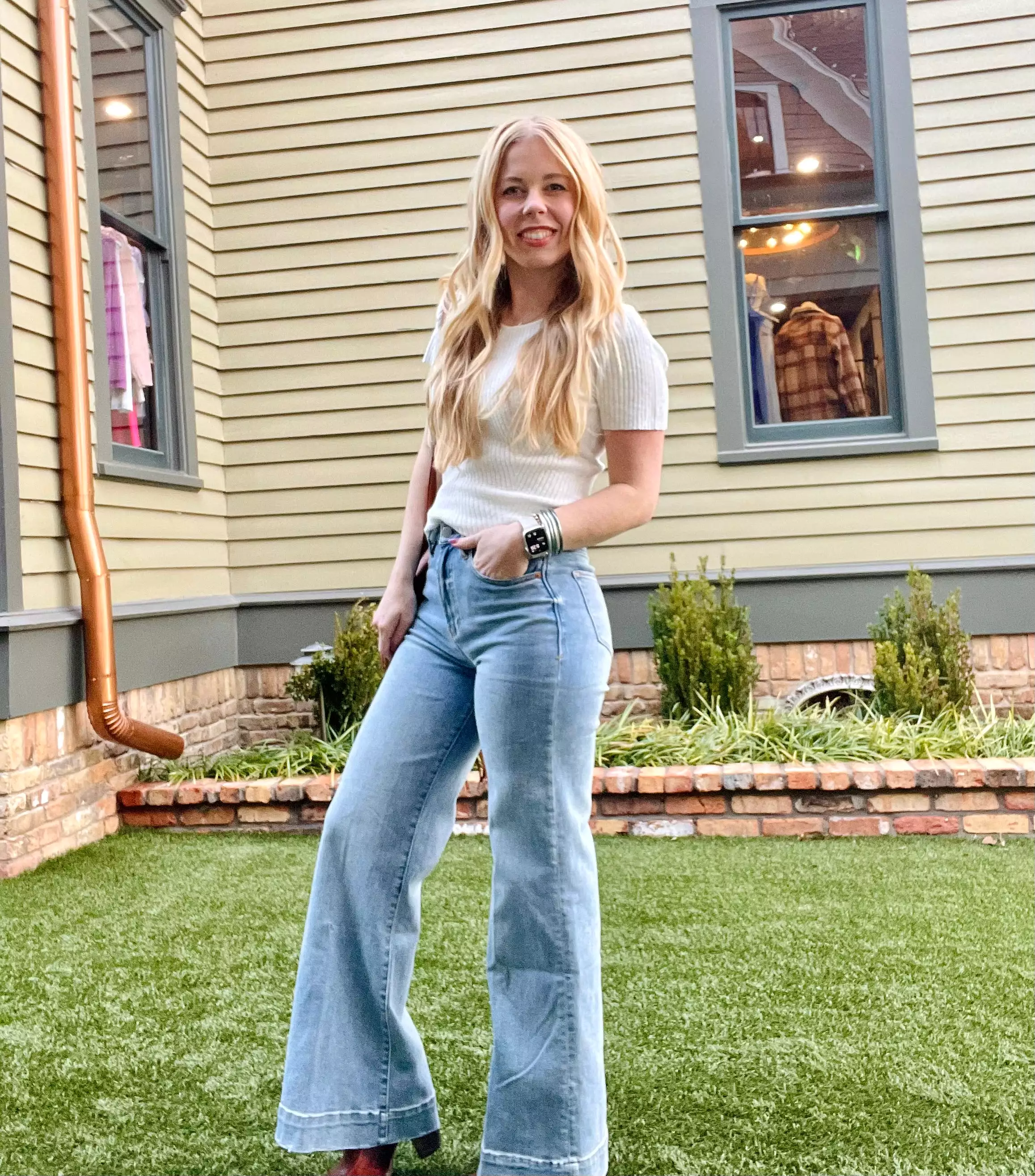 Fiona Wide Leg Jean in Montilla