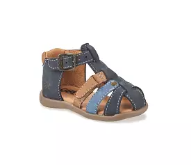 GBB BIGOU Marine Beige Sandales Nu Pieds