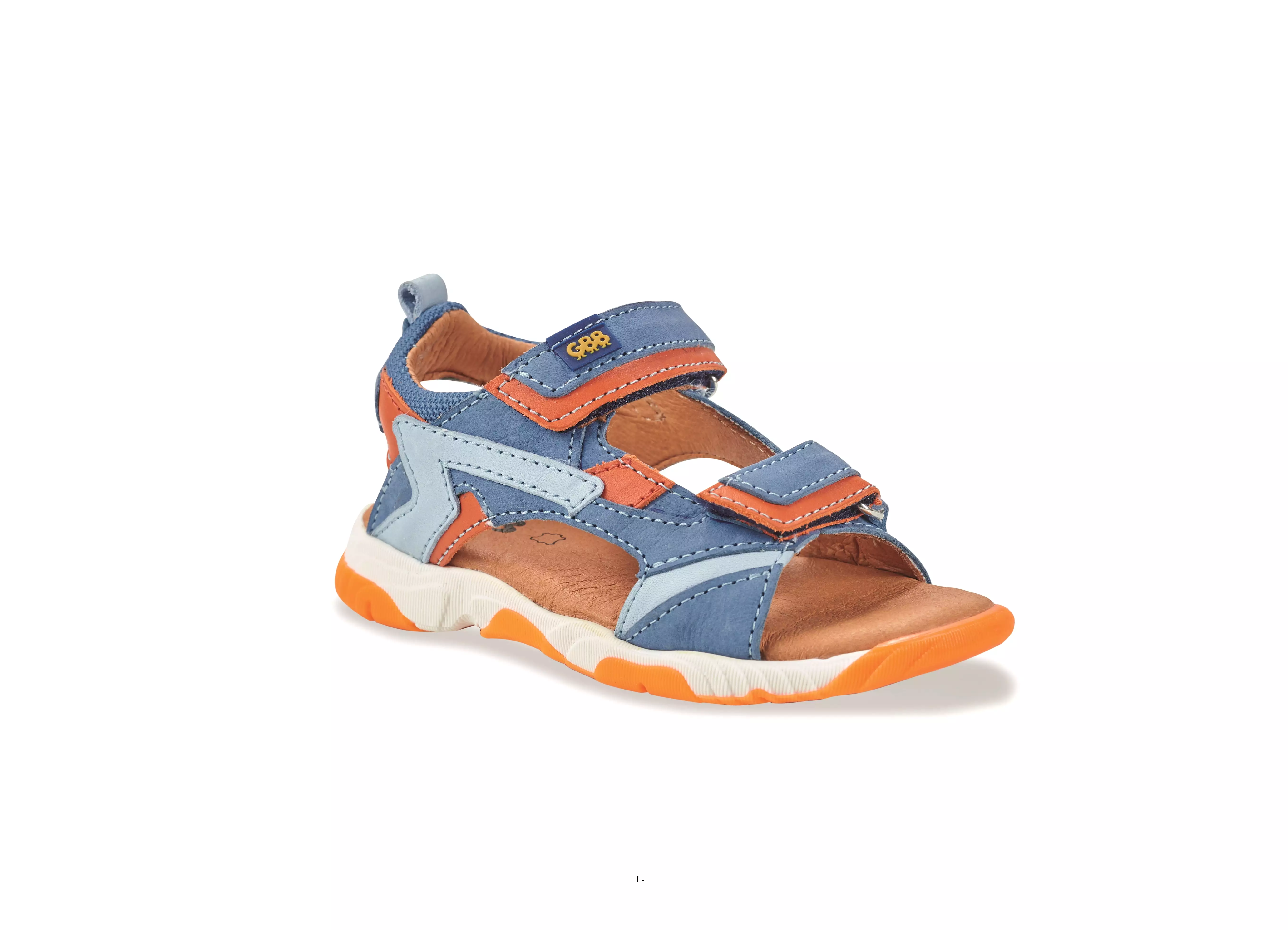 GBB GIPSY Bleu Orange Sandales Nu Pieds