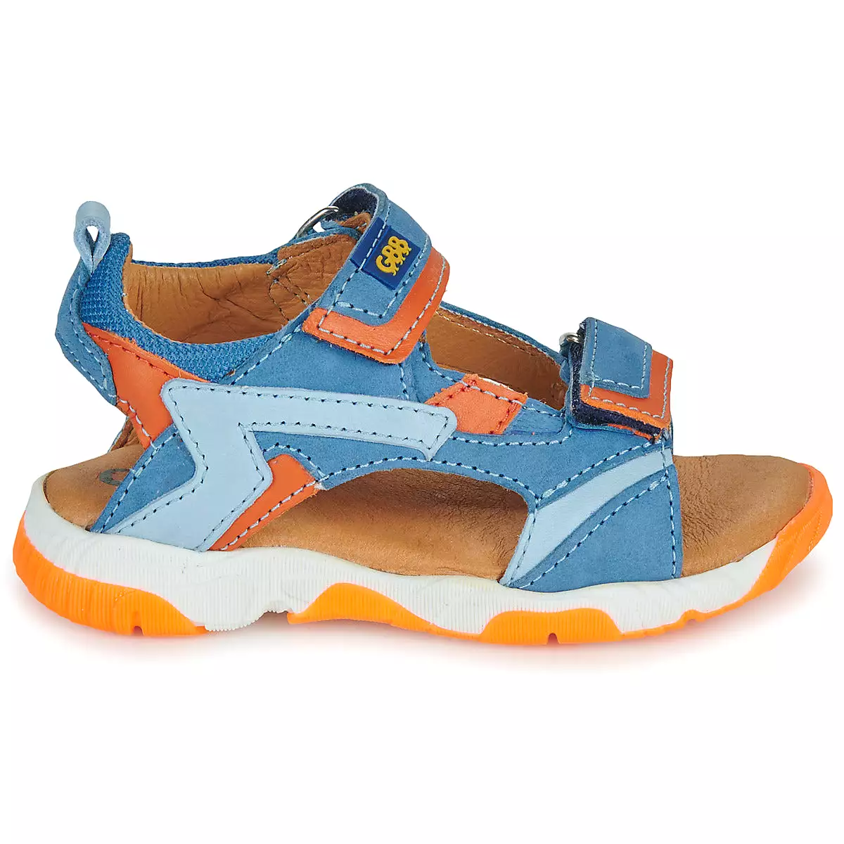 GBB GIPSY Bleu Orange Sandales Nu Pieds