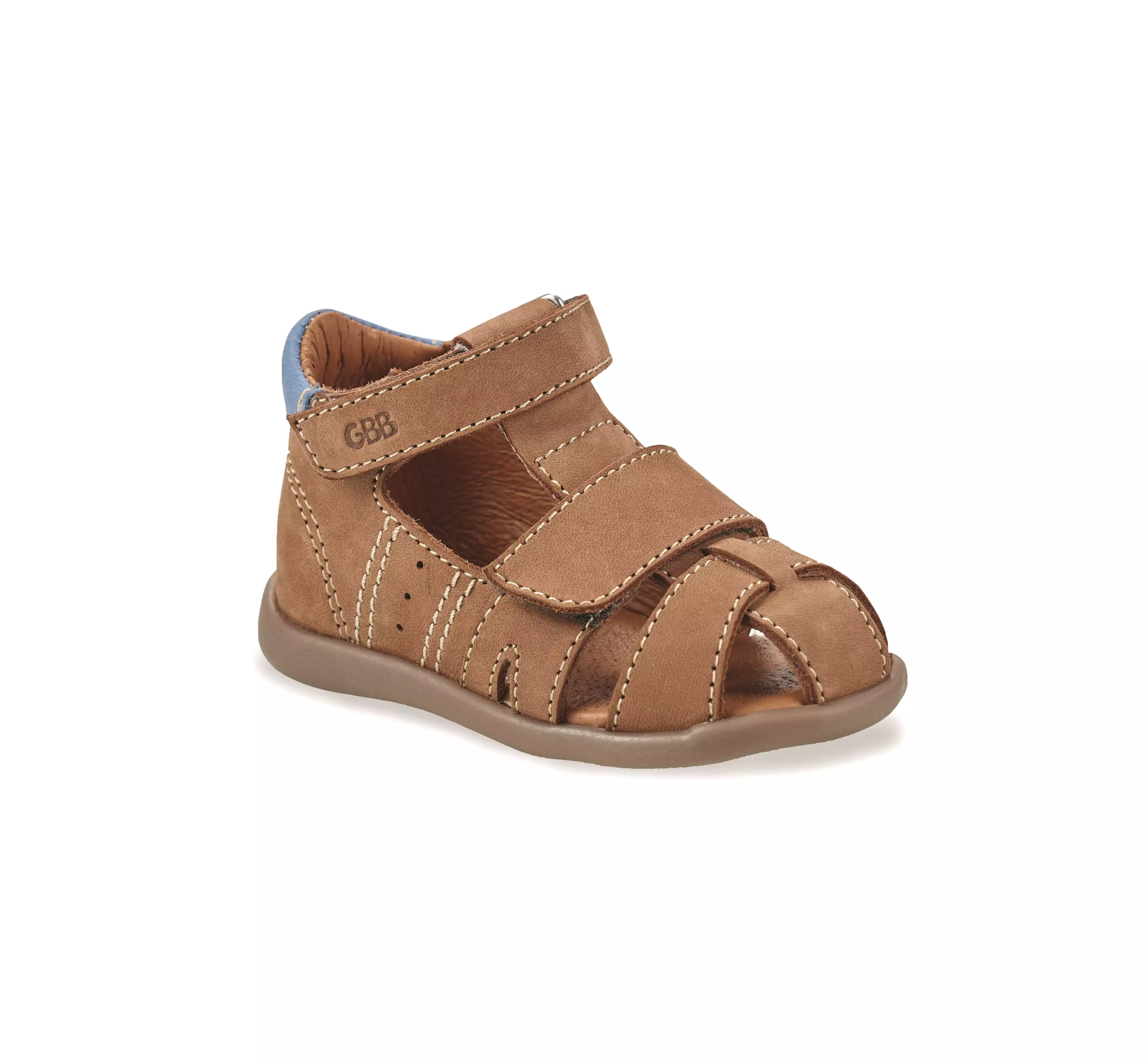 GBB PAULO Camel Sandales Nu Pieds