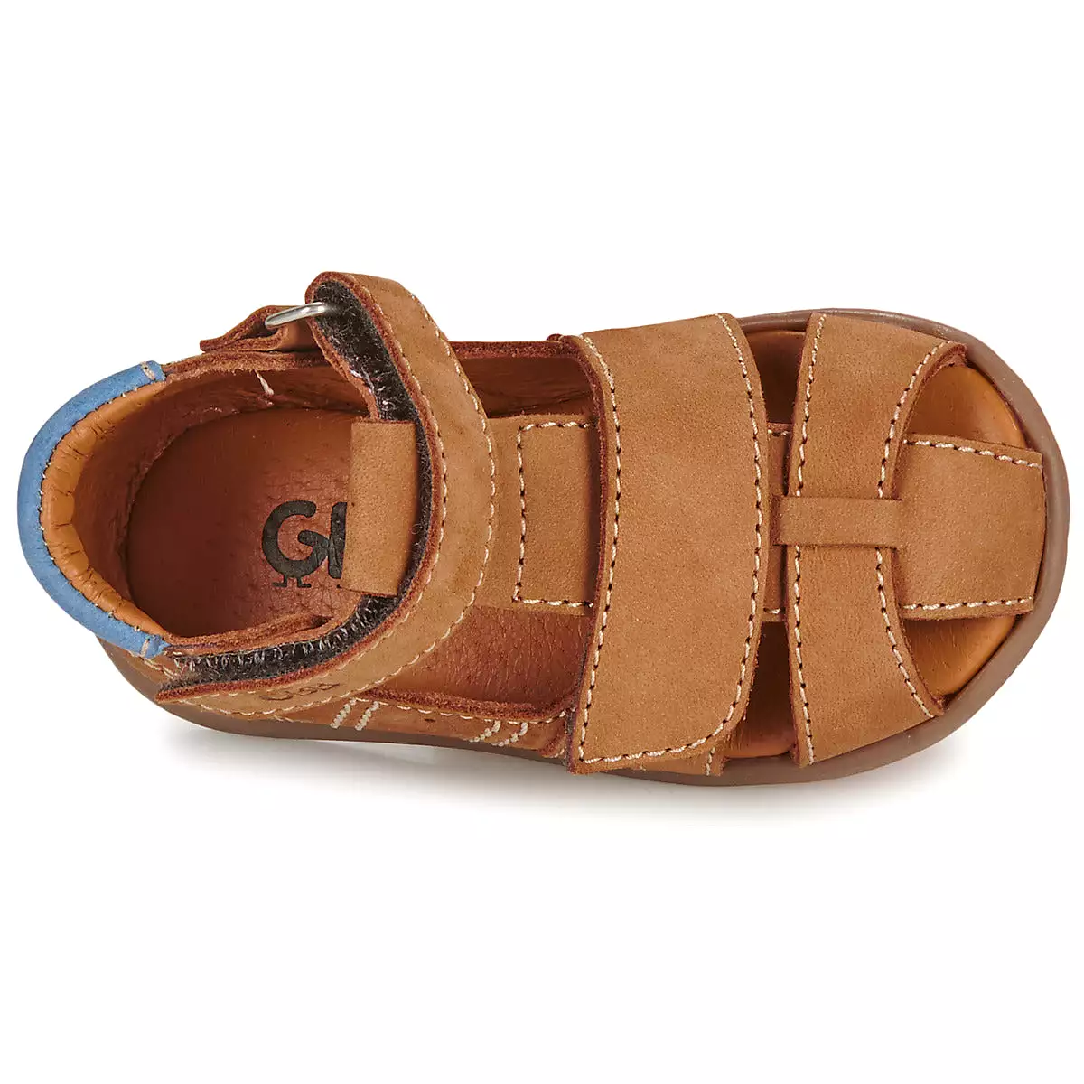 GBB PAULO Camel Sandales Nu Pieds