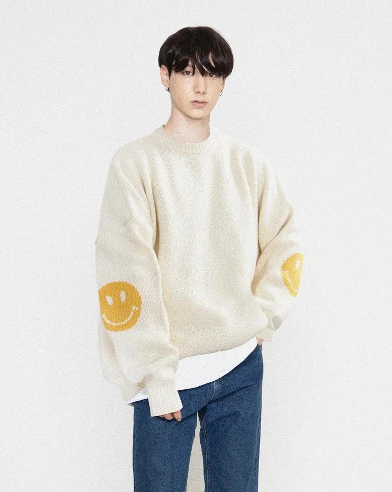 GRAVER  |[GRAVER]★ELBOW DOT SMILE ROUND KNIT