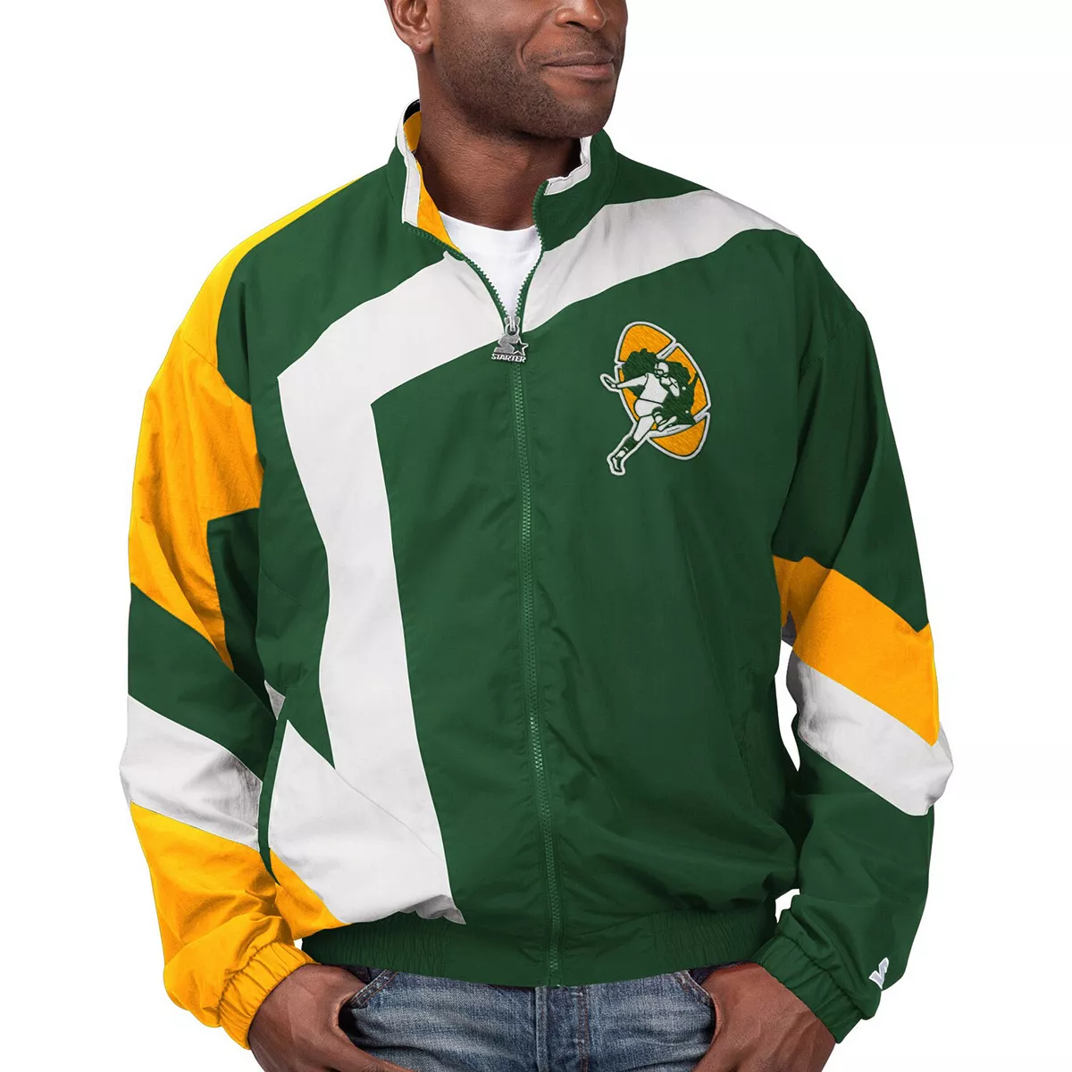 Green Bay Packers Throwback Jacket - William Jacket