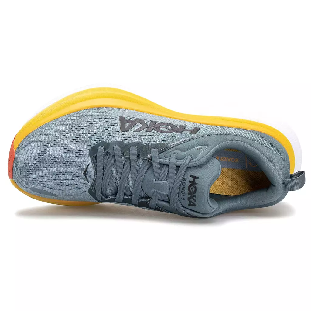 Hoka One One Mens Trainers Bondi 8 Lace-Up Low-Top Running Sneakers Textile - UK 10.5