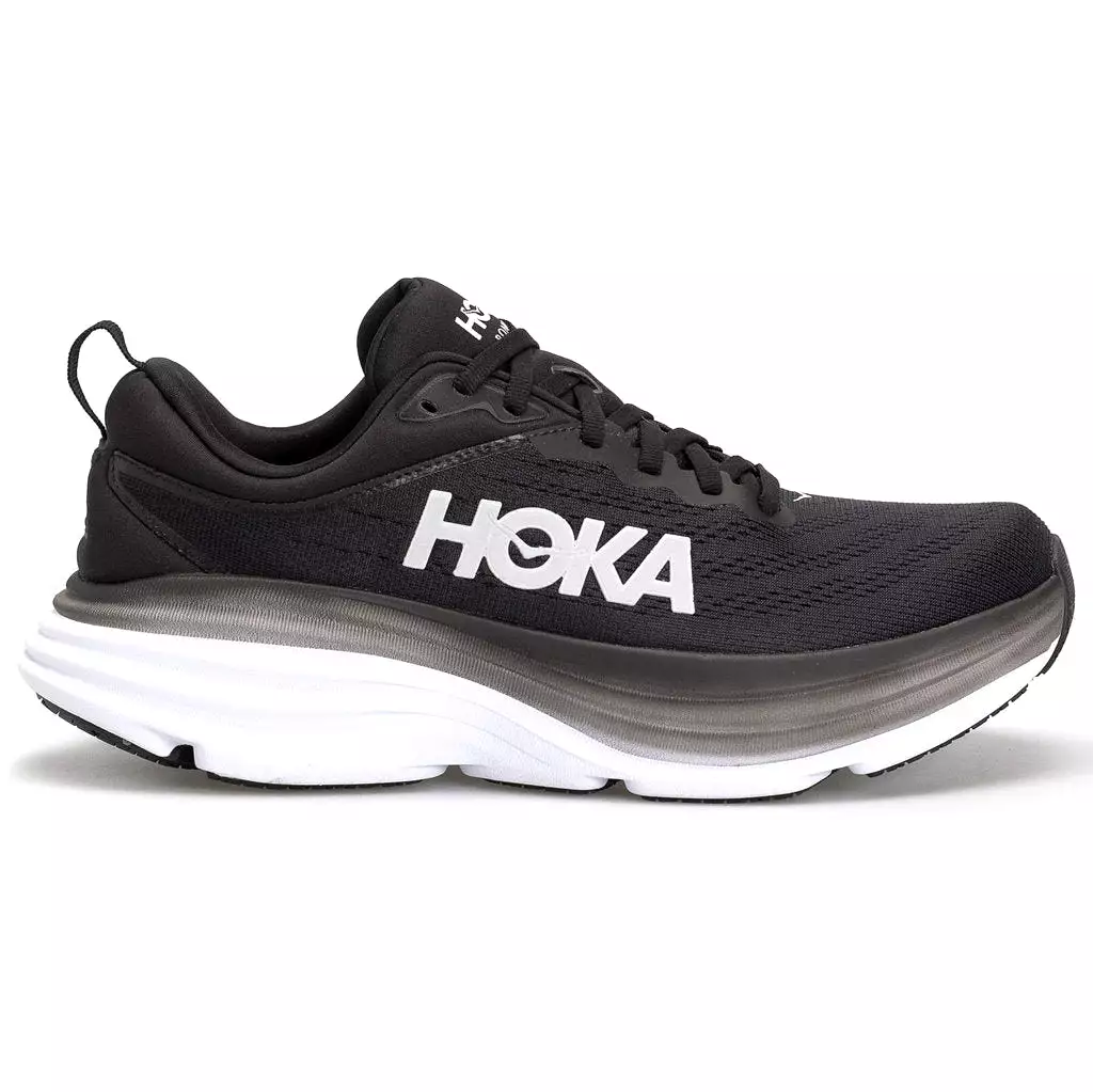 Hoka One One Mens Trainers Bondi 8 Lace-Up Low-Top Running Sneakers Textile - UK 10