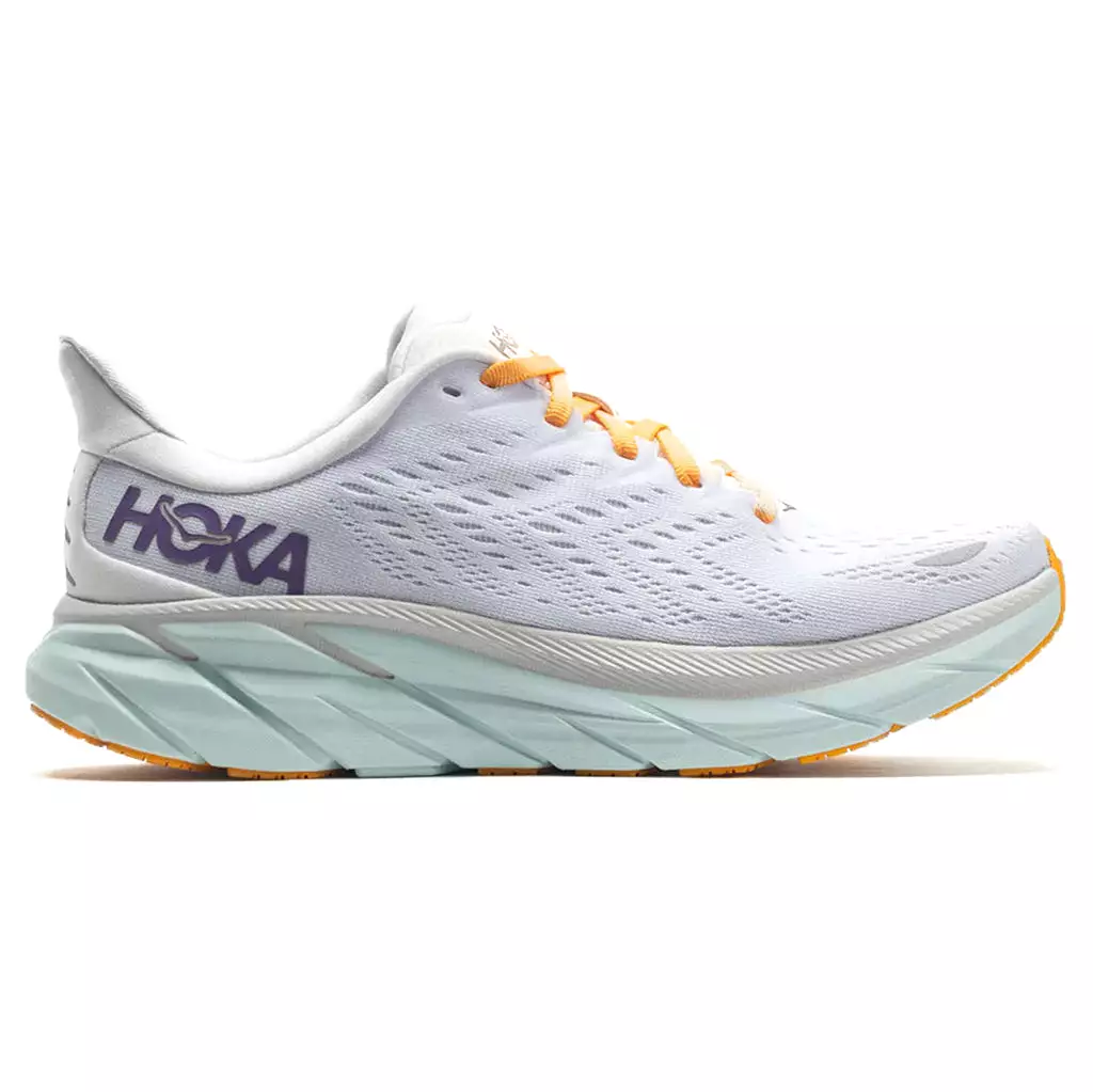 Hoka One One Womens Trainers Clifton 8 Casual Lace-Up Low-Top Running Mesh - UK 5