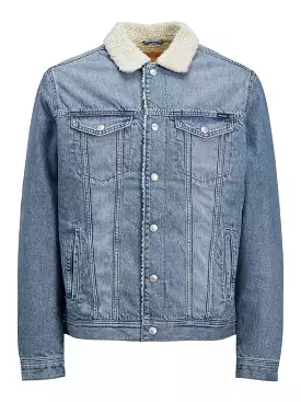 Jack & Jones Mens Fleece Body Lined Denim Jacket