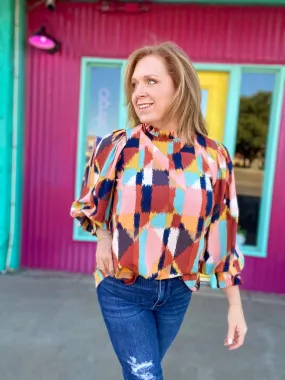 Katlyn Ruffle Neck Blouse