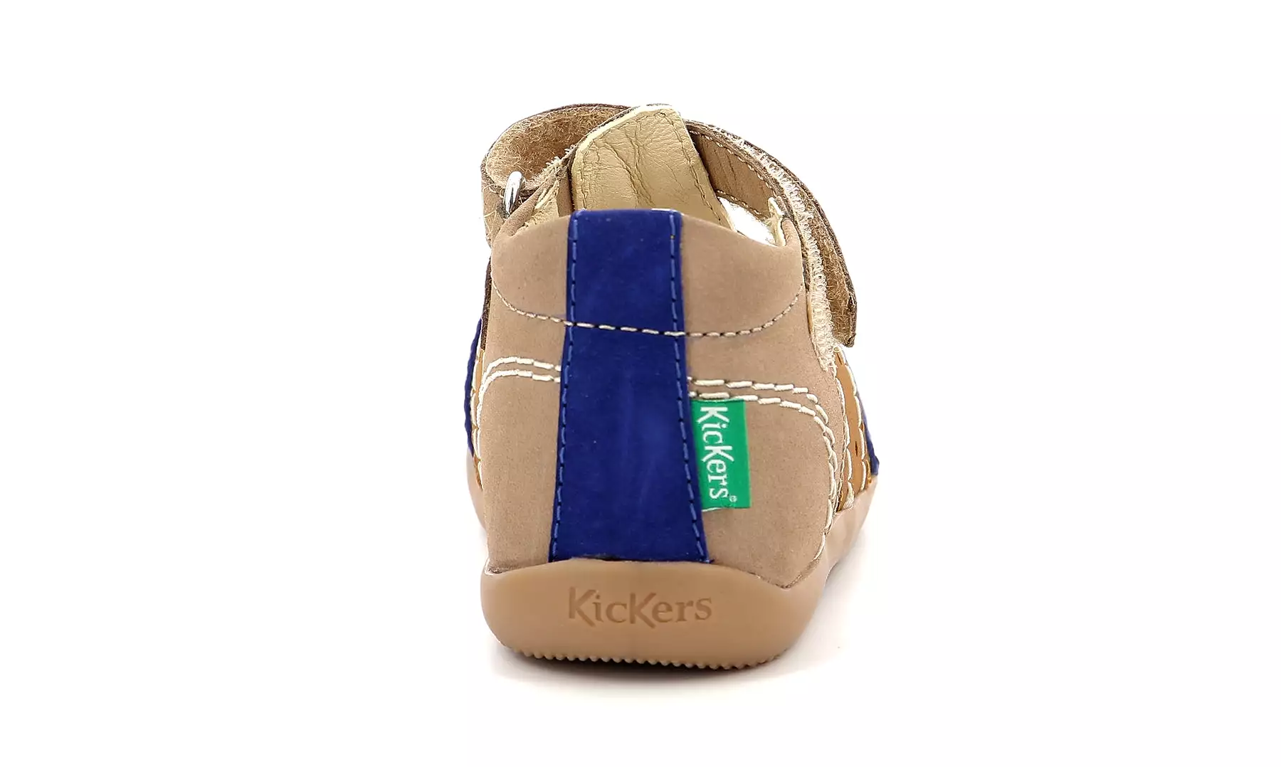 KICKERS BIGBAZAR camel & bleu Sandales Nu Pieds