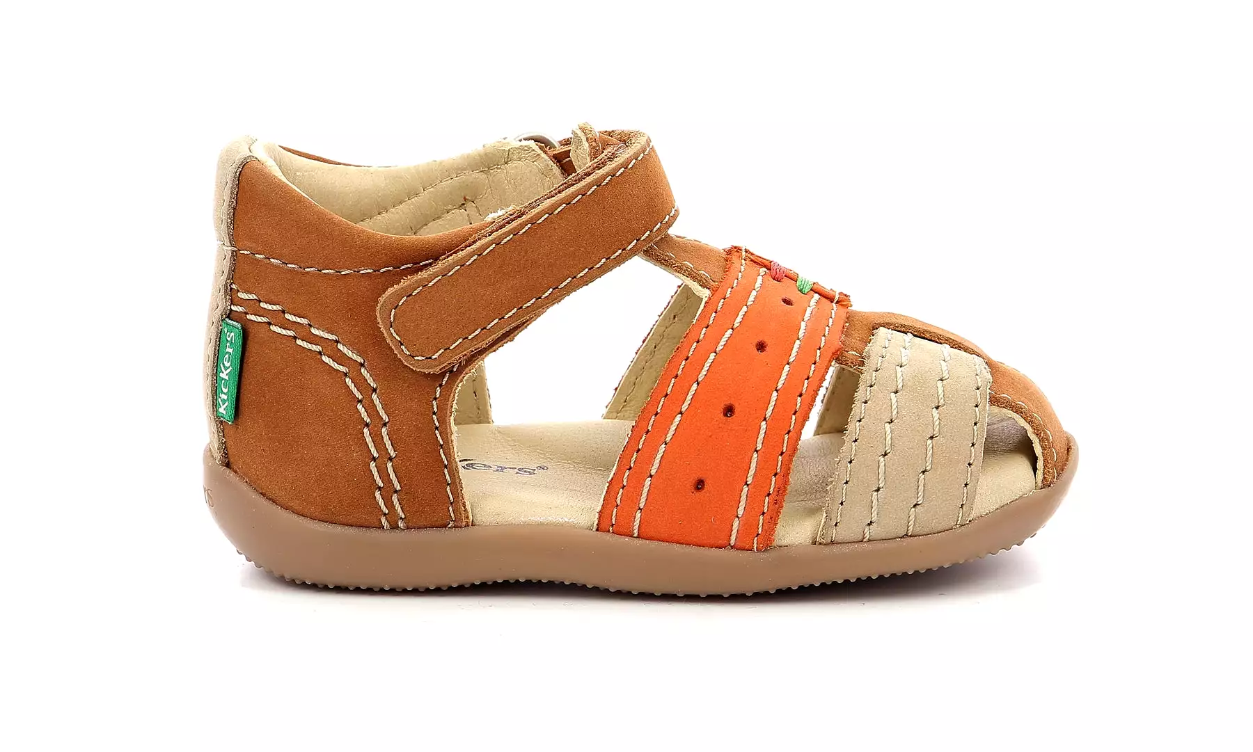 KICKERS BIGBAZAR camel & orange Sandales Nu Pieds