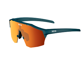 KOO Alibi Cycling Sunglasses - Dark Matte Blue w/ Red Photochromic Lens