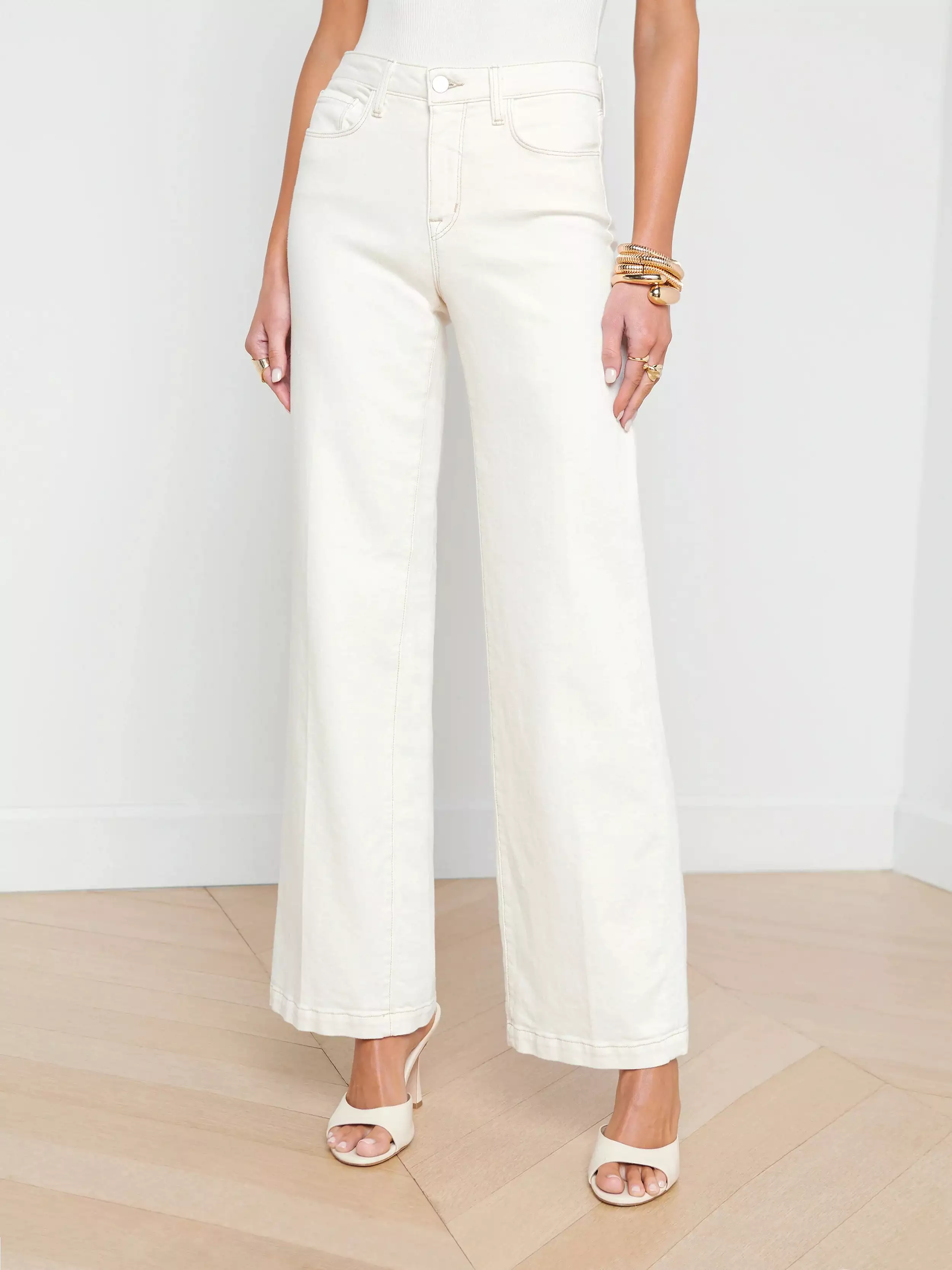 L’agence - Scottie Wide Leg Jean - Macadamia