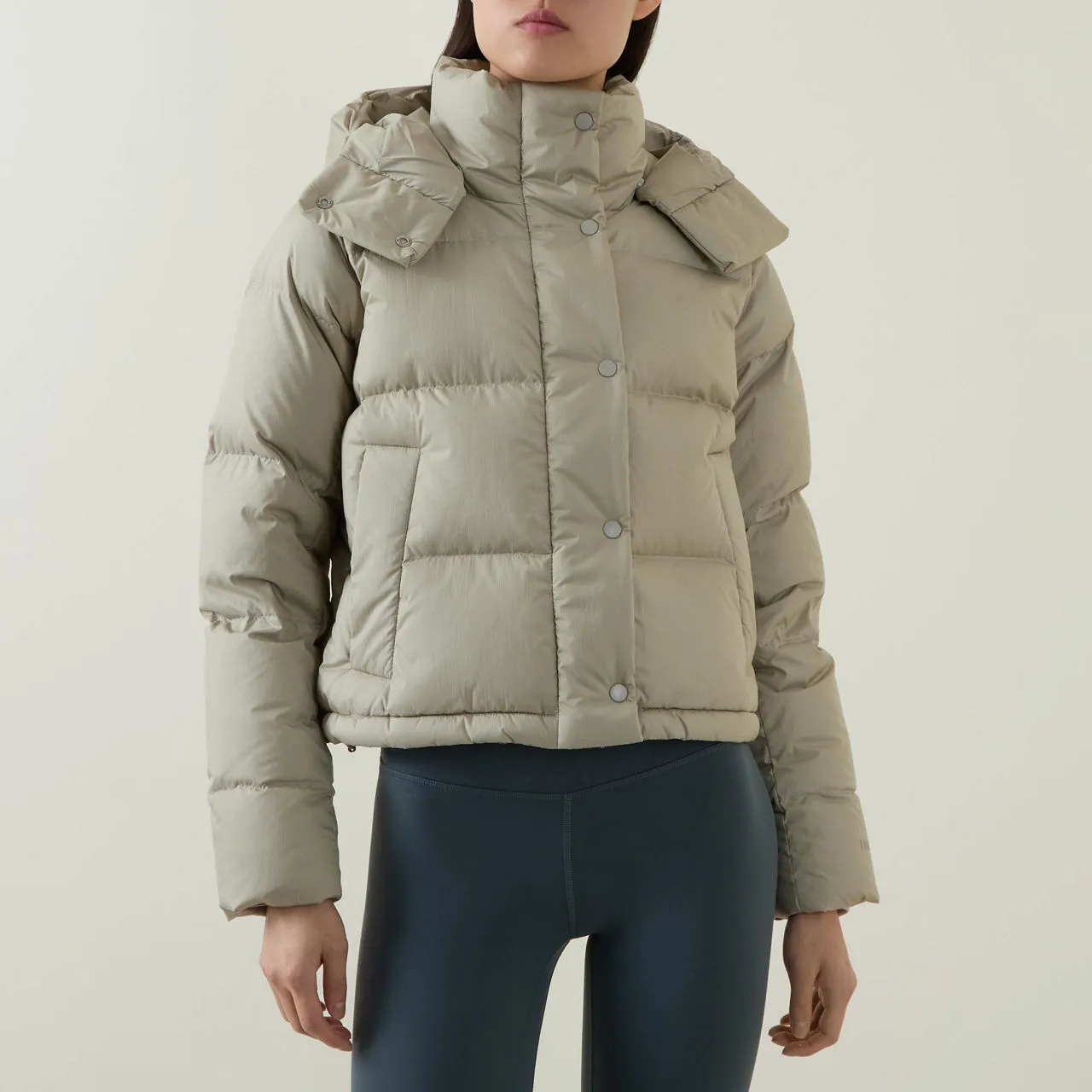 LULULEMON Wunder Puff Cropped Jacket - Light Grey