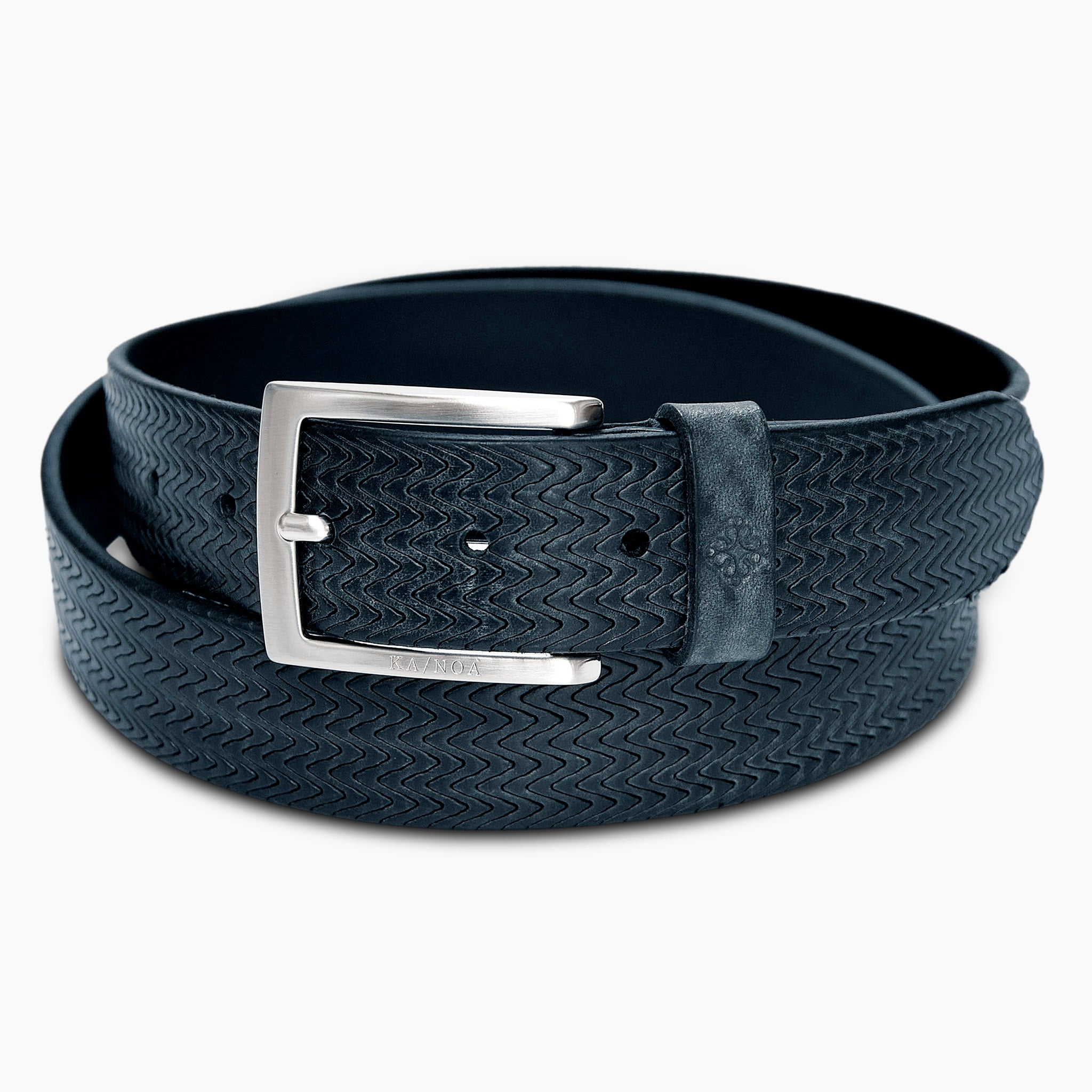 Manuel Vintage Leather Belt (dark blue)