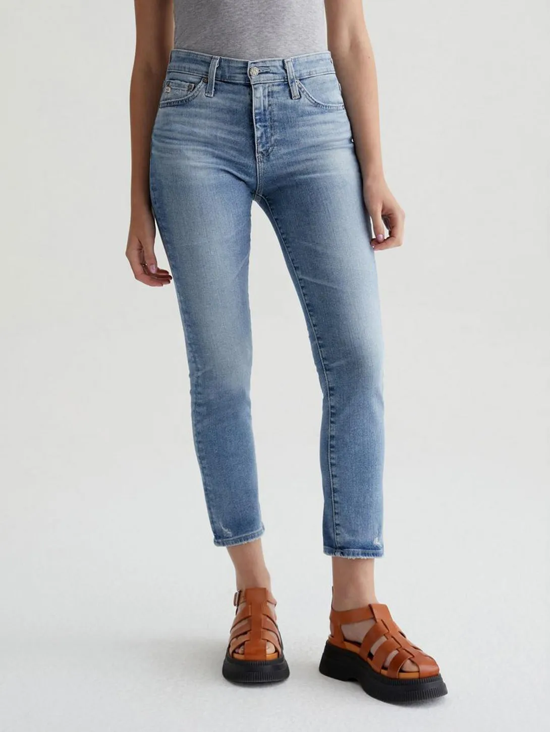 Mari High Rise Crop Straight Jean - 20 Yr Undertow