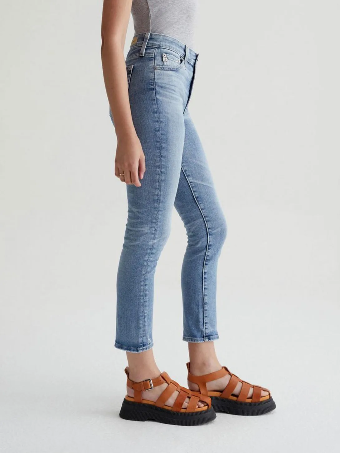 Mari High Rise Crop Straight Jean - 20 Yr Undertow